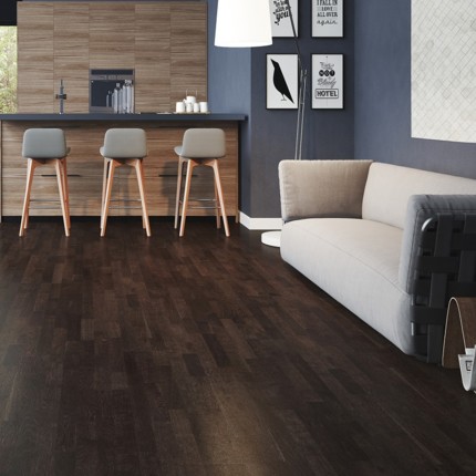 Parquet contrecollé Molti multifrise marron