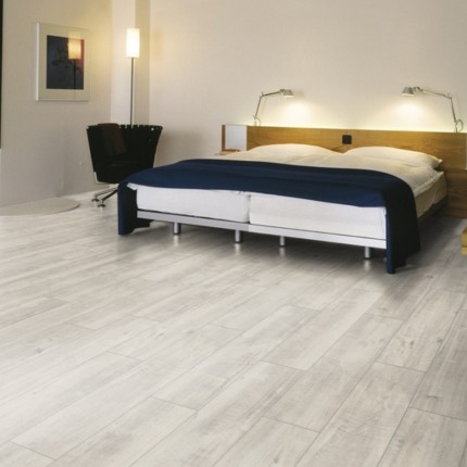 Parquet stratifié 12 mm Gala blanchi