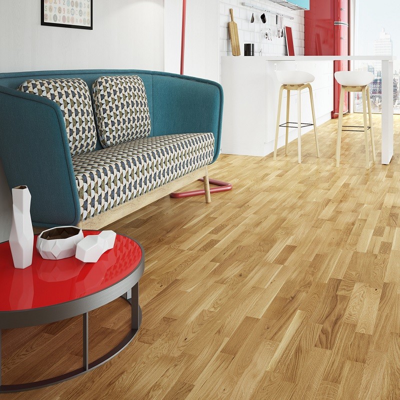 Parquet contrecollé Azure multifrise