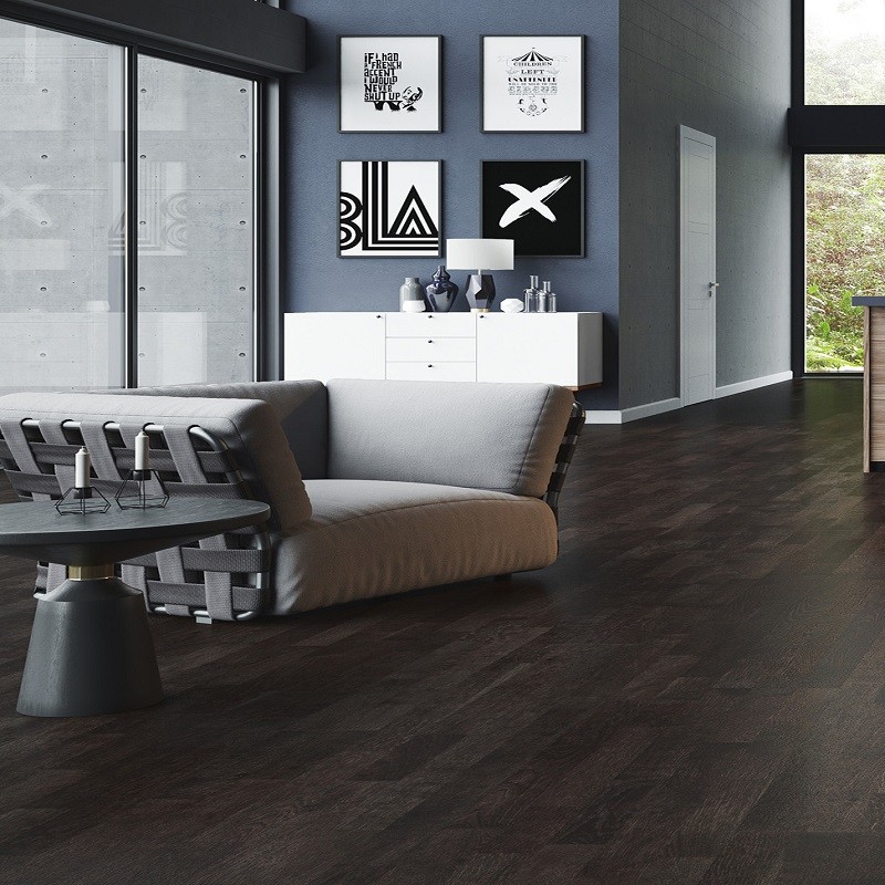 Parquet contrecollé Molti marron multifrise