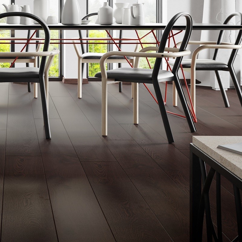 Parquet contrecollé Affoga bois foncé