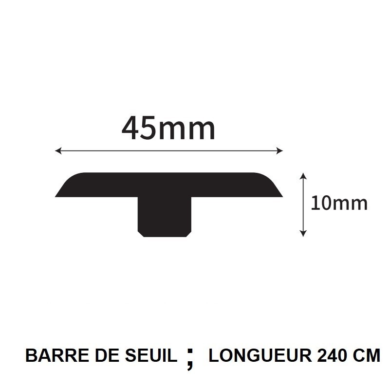Barre de seuil extra plat stratifié