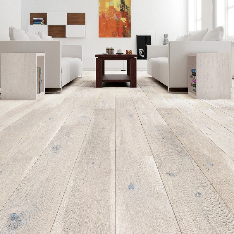 Parquet contrecollé Gent chêne blanchi 2